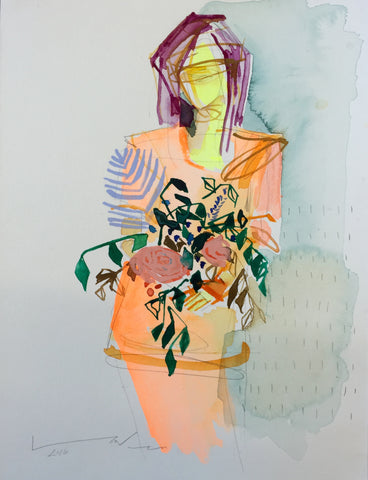 'Girl' on paper III 9x12