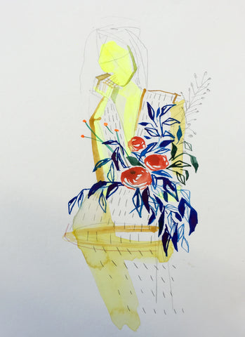 'Girl' on paper IV 9x12