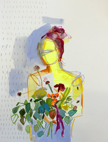 'Girl' on paper VIII 9x12