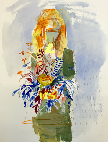 'Girl' on paper XII 9x12