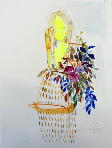 'Girl' on paper I 9x12