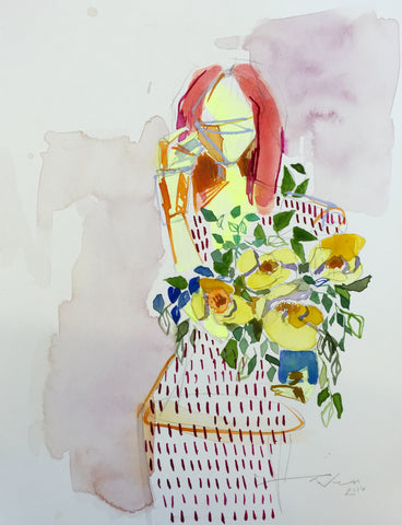 'Girl' on paper II 9x12