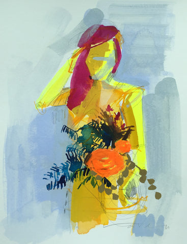 'Girl' on paper XXI 9x12