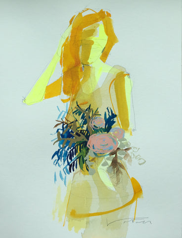 'Girl' on paper XXIV 9x12