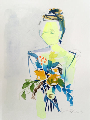 'Girl' on paper XX 9x12