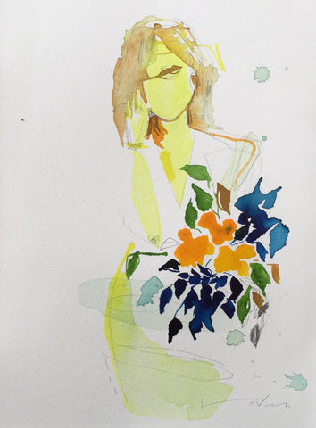 'Girl' on paper XVI 9x12