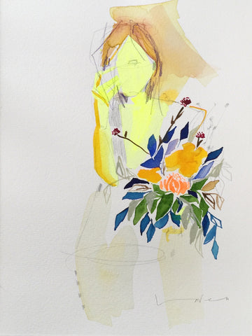 'Girl' on paper XIV 9x12