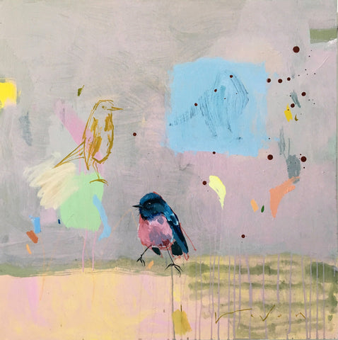 Playing on the Shore 36x36