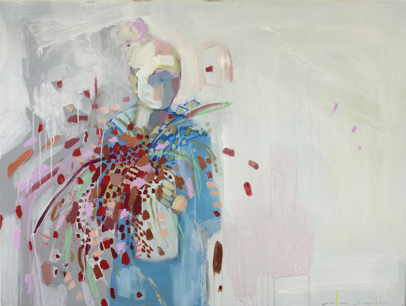 Leah before her coffee 48x36